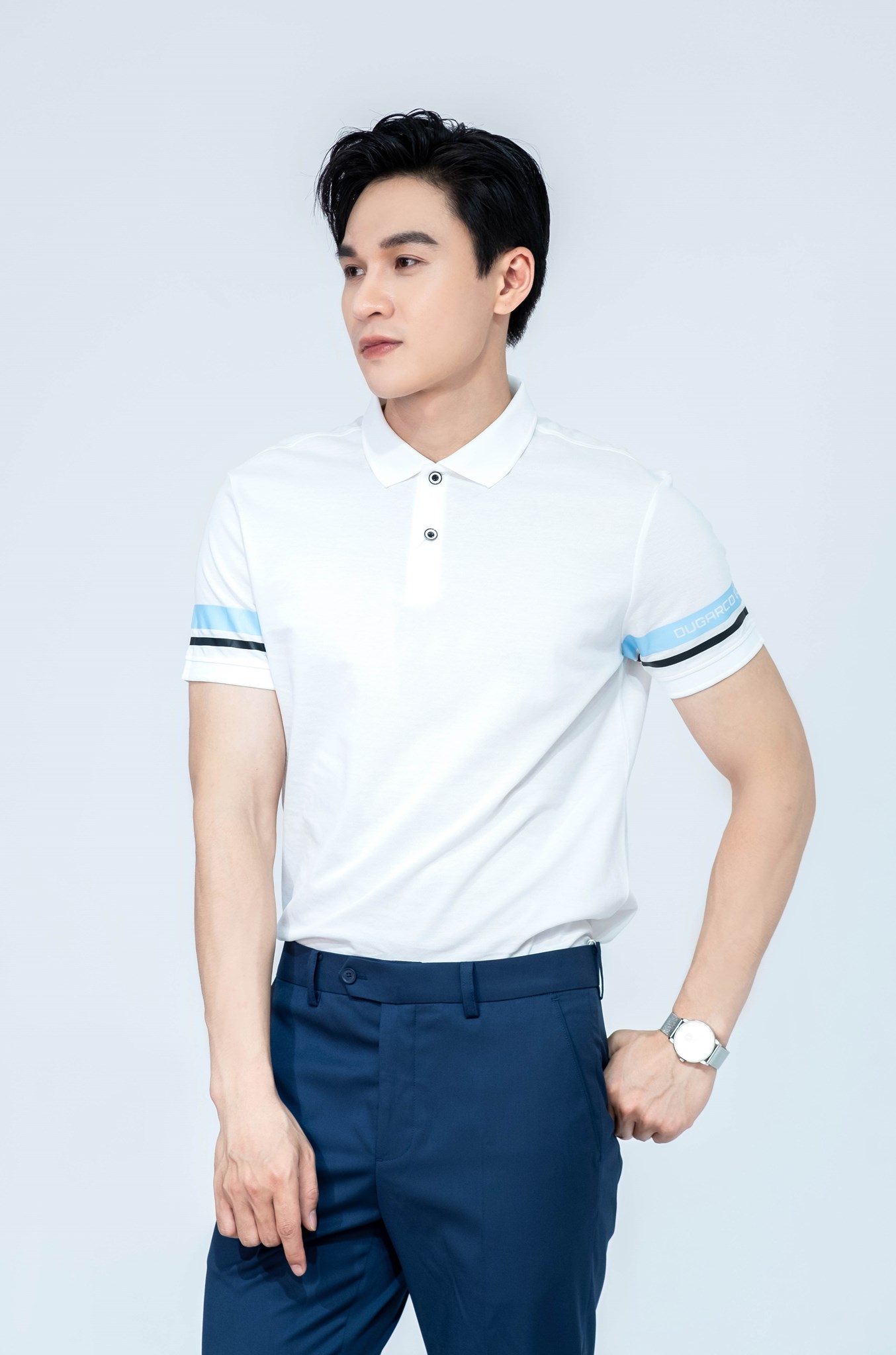 Ảnh của Áo Polo nam ngắn tay in viền line - 228PLS22105